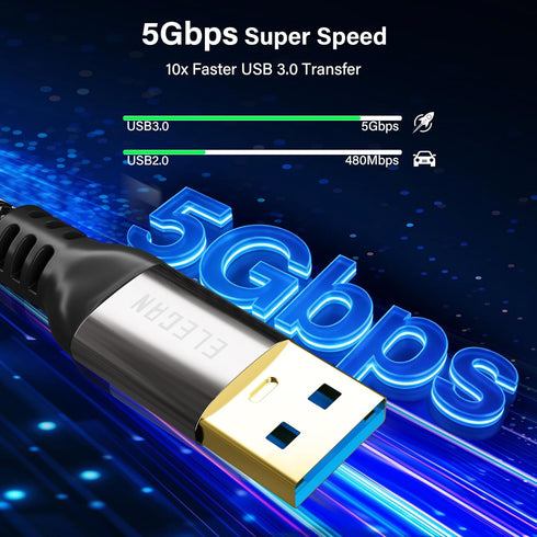 3.0 2 2 Elecan High Speed USB PC to PC Transfer Cable FT for Windows & macOS, USB A to A Direct Data Sync Link Bridge