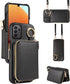 Furiet Wallet Case for Samsung Galaxy A32 5G 2021, 6.5 inch, with Shoulder Strap, Zipper Flip Organ Purse