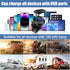 2 PACK 12V USB Car Socket Round USB C 12V Outlet, 3-Port Marine USB Fast Charger Waterproof with Switch & Voltmeter