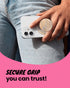 On The Grip 15 14 13 12 Magnetic Phone Grip for MagSafe, Genuine Natural Crystal & Seashell Stone, Swappable Top