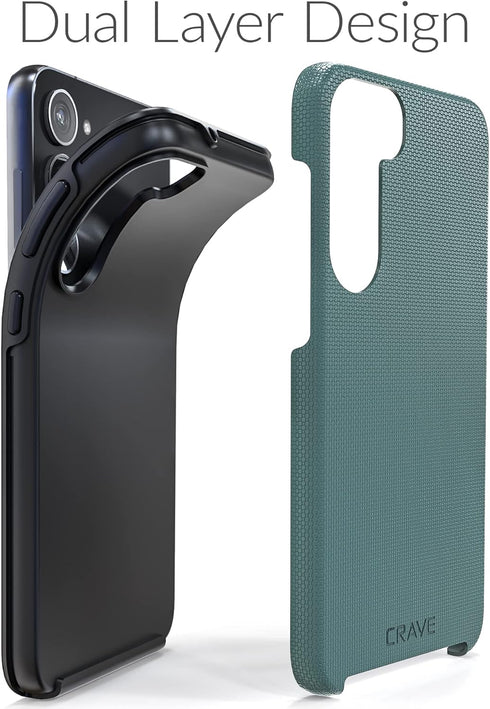 Crave Dual Guard Case for Samsung Galaxy S23 Plus, Shockproof Protection Dual Layer Case, Forest Green