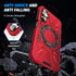 Red Galaxy A15 5G Phone Case: Dual Layer Heavy Duty Protection, Screen Protector, 360° Ring Holder, Camera Lens