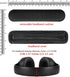 Geekria Medium Cooling-Gel Headband Cover + Pad Set Protector for Razer, JBL, Plantronics, Sennheiser, Logitech