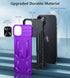 FNTCASE Heavy Duty Shockproof Cover for iPhone 15 Plus, Rugged Military Grade Protection with Kickstand, Purple