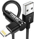 90 Degree Right Angle iPhone Charging Cord 6Ft - 2Pack Nylon Braided MFi Certified Cable for iPhone 14 13 12 11 Pro Max