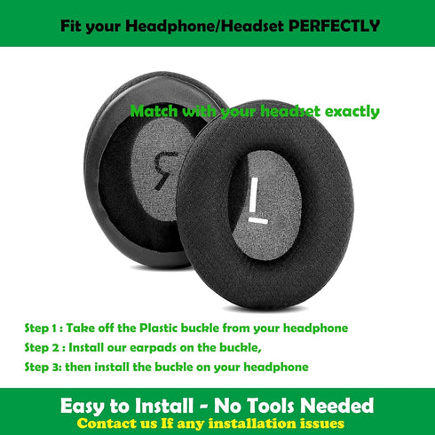Professional Replacement Earpads Cushions for Mpow 059/H1/H5 Bluetooth Headphones with Breathable Fabric & Foam