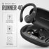 Runner 40 Secure-Fit Wireless Earbuds for Small Ears, Bluetooth Earbuds for Running, Deep Bass Wrap Around Earbuds with