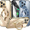 MagSafe Compatible CD Ring for iPhone 13 Pro Max - Slim Clear Case with Electroplated Bumper, Non-Yellowing Design.
