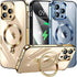 MagSafe Compatible CD Ring for iPhone 13 Pro Max - Slim Clear Case with Electroplated Bumper, Non-Yellowing Design.