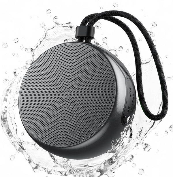 SMILEBOP Shower Speaker Bluetooth Waterproof, IP67 Waterproof Portable Wireless Speaker with Metal Body,