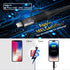 USB to USB-C and Lightning Cable 2 in 1, Short Coiled, 3A Fast Charge & Data Sync, Support Apple Carplay & Android Auto