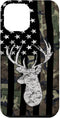 American Flag Whitetail Buck Camouflage Deer Hunting Case for iPhone 12 Pro Max