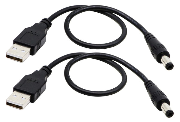 zdyCGTime USB 2.0 A Male to DC 5.5x2.1mm Male Adapter Cable 5 Volt