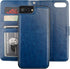 Bocasal Wallet Case for iPhone 7/8 Plus, 5.5 inch, Blue, Magnetic Detachable Kickstand, Card Holder, Shockproof