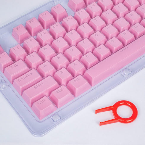 Granvela Keycaps, 104 Keys ABS Keycap Set for Mechanical Keyboards, ANSI US-Layout, Light Pink for RGB