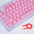 Granvela Keycaps, 104 Keys ABS Keycap Set for Mechanical Keyboards, ANSI US-Layout, Light Pink for RGB