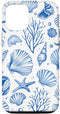 iPhone 14 Case, Sea Shell & Blue Seashell, Coastal Summer, Starfish, Women