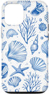 iPhone 14 Case, Sea Shell & Blue Seashell, Coastal Summer, Starfish, Women