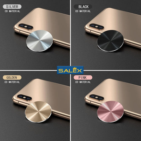Cute Replacement Metal Plates Set, 4 Pack for Magnetic Phone Holder, Strong Circular 3M Adhesive Stickers