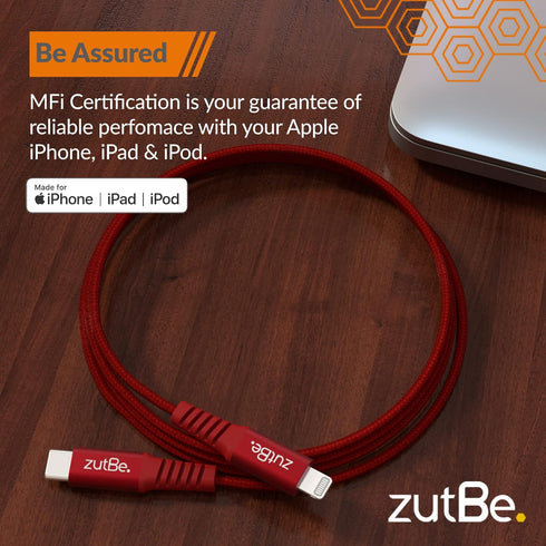 Shield 2 USB-C to Lightning Cable Braided with Kevlar, for iPhone 14/13/12/11 Pro/Pro Max, Supports Power Delivery (3ft)
