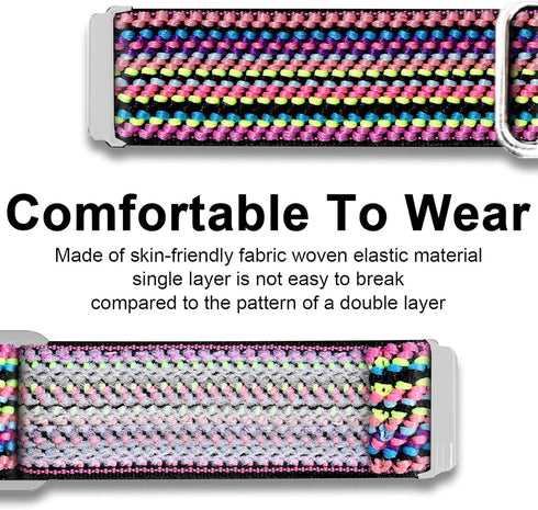 IDW13, IDW16, IDW19, IDW17 Smartwatch Bands, Lamshaw 22mm Stretch Elastics Nylon Adjustable Replacement Strap
