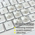 80 Transparent Glass Long Nail Keyboard Caps Raised Cat Head Keyboard Stickers, Nail-Safe Typing Bubbles, Clear