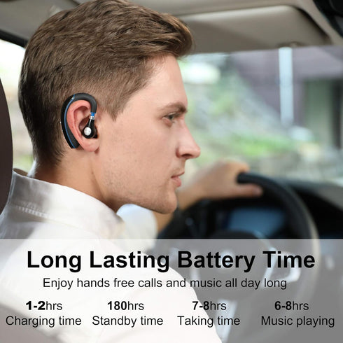 Bluetooth Headset Wireless Earpiece V5.0 - Ultralight Hands Free for Business, Office, Driving, Sporting
