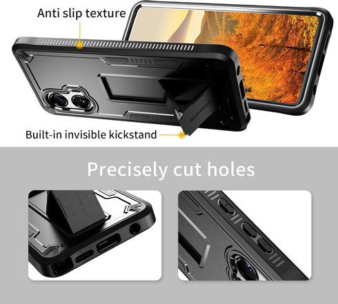 URBANITE for Moto G Stylus 5G (2024) Case, Military Grade Rugged Shockproof Protective Cover with Screen Protector