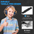 Over Ear Wired Blue Headphones for Boys, Folding Corded Stereo Headphones for Youth, Compatible with Computer PC