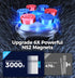 Magnetic Phone Holder for Car, 6X Magnets, Double 360° Rotation, Easy Install for Dashboard Screens, Compatible with