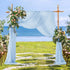 SiinvdaBZX 2 30" 20Ft Panels Wedding Arch Draping Fabric x Light Blue Sheer Chiffon Fabric Outdoor Extra Long
