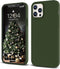 IceSword iPhone 12 Pro Max Case Dark Green, Thin Liquid Silicone Shockproof Cover, 6.7" with Soft Anti-Scratch