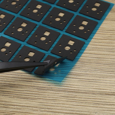 120pcs Mechanical Keyboard Shaft Pads, 1.65 x 1.55cm Poron Switch Pad, Compatible with Cherry MX & Gateron, Black