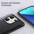 Flexible TPU Case for Xiaomi Redmi Note 13 4G, Brushed Texture Anti-Slip Shockproof Bumper Cover (Black)