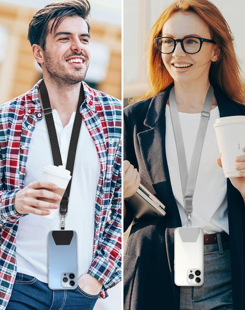 SHANSHUI Phone Lanyard, 2 Pack Durable Tether Tab Universal Nylon Neck Charm Crossbody Lanyard for Cell Phone Fit All