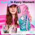 NGB Case for Samsung Galaxy Note 20 & Note 20 5G, Pink/Aqua Glitter Liquid Sparkle Cover with Accessories