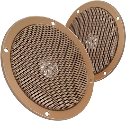 Magnadyne AS505TG 5 Inch Dual Cone Slimline Speaker, Sold as a Pair (Brown)