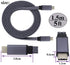 Flat Braided Type C USB 3.1 Adapter Extender Cable 5 Gbps&2A 3.1 USB Type C Male to USB3.1 Cable Full Function Supports Charging,Data,Audio,Video Cable for Laptop&Tablet&Mobile Phone(1.5M-M/M)