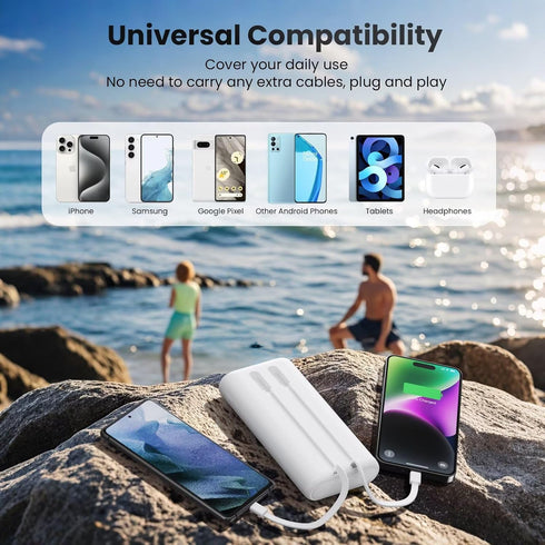 Ekrist 40800mAh 2 25W Pack 17 16 15 14 13 Upgraded Portable Charger Power Bank - Portable Battery with Built