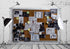 BELECO 9x6ft Fabric Spy Theme Detective Photography Backdrop Detective Board with Crime Scene Photos Fingerprint Clues