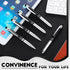 5 Pieces Multi-Function Stylus Pen for Touchscreen Devices, 3 in 1 with LED Flashlight, Ballpoint, Invisible Ink (Black)