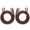 XMSJSIY HIFI OFC Speaker Wire with Spade to Banana Plug Jumper Cable, 4 Banana to 4 Y-shaped Fork Plug (2M)