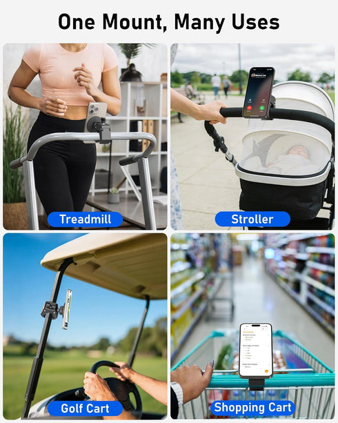 NINEFATICS 20X N52 360 45 1217 Phone Holder for Peloton Bike, Magnetic Phone Mount Clamp, Magnets, Rotate & Tilt