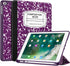 Fintie SlimShell Case for iPad 6th/5th Generation - 9.7 Inch with Built-in Pencil Holder, Composition Purple