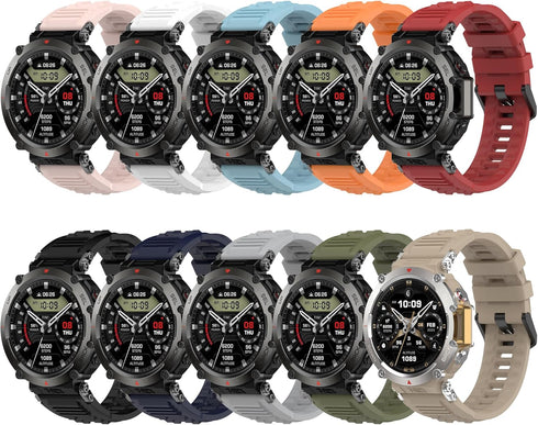 Band for Amazfit T-Rex Ultra, Soft Silicone Replacement Band for Amazfit T-Rex Ultra Smartwatch (No Tracker, Replacement Bands Only)