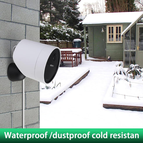 SimpliSafe Wireless Outdoor Security Camera Power Cable - 16.5Ft/5m Weatherproof USB for Continuous Power - White