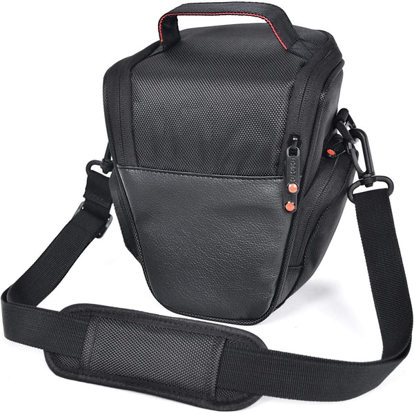 FOSOTO DSLR Camera Case Nylon Holster Bag Compatible for Nikon D3300 D3400 D3500 D5300 D5600 B700, Canon EOS Rebel XT