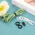 uxcell 50Pcs Silicone Rubber Bands, 17x6mm Strong Elastic Bands for Cord Wrapping, Black