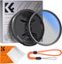 K&F Concept 55mm Circular Polarizer Filter with Lens Cap Cleaning Cloth, Ultra Slim Optical Glass for Camera Lens