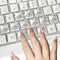 Transparent Glass Long Nail Keyboard Caps 80 Raised Cat Head Keyboard Stickers,